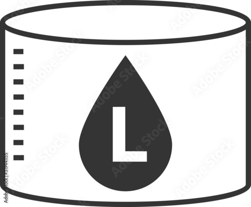Liter icon - vector illustration