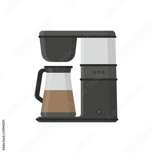 Office coffee machine. Retro vector illustration. Hot drink symbol. Caffeine symbol.