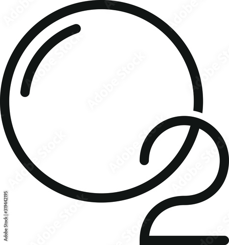Oxygen O2 Icon, vector illustration