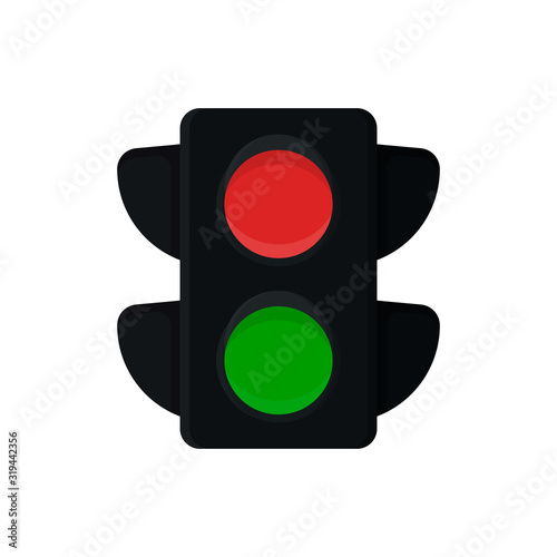 Modern image. Traffic light, vector illustration.