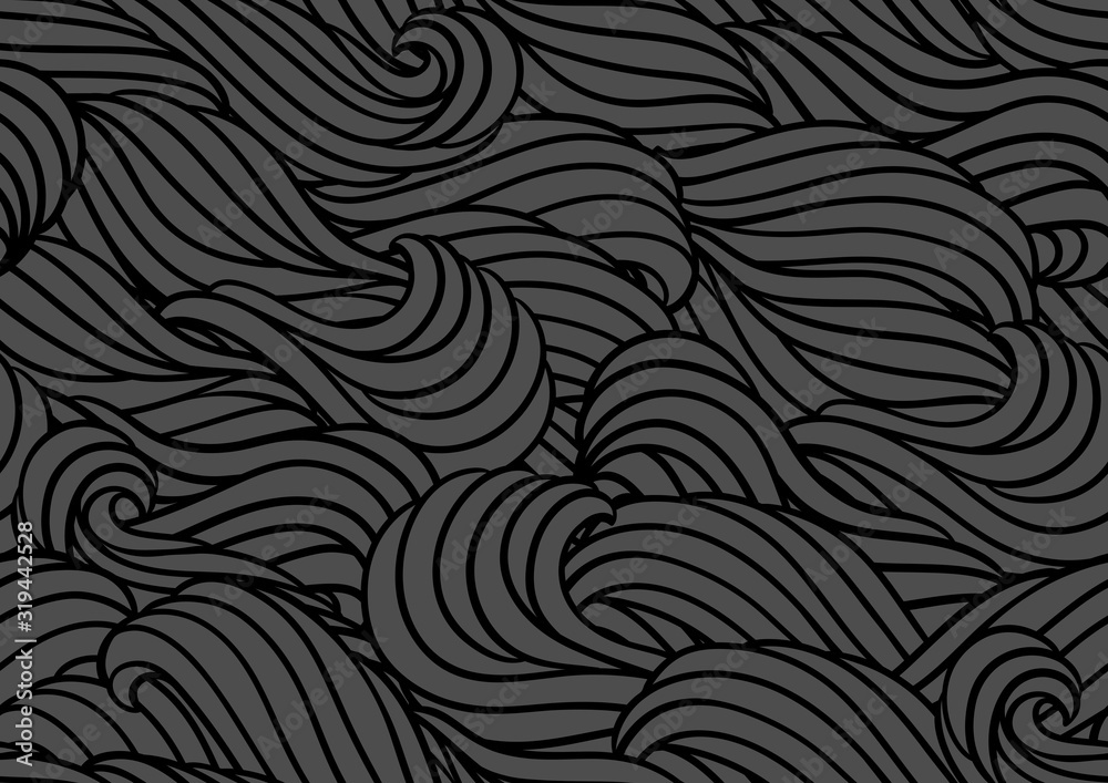 Seamless wave pattern. Background with sea, river or water texture.