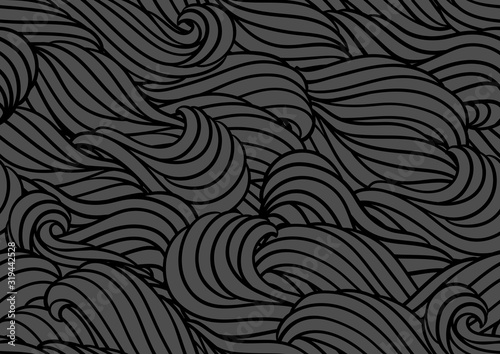 Seamless wave pattern. Background with sea, river or water texture.