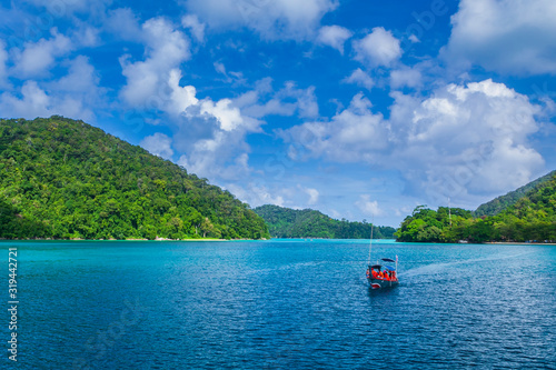 Beautiful Blue Sea at Surin Islands, Phang Nga, Thailand.