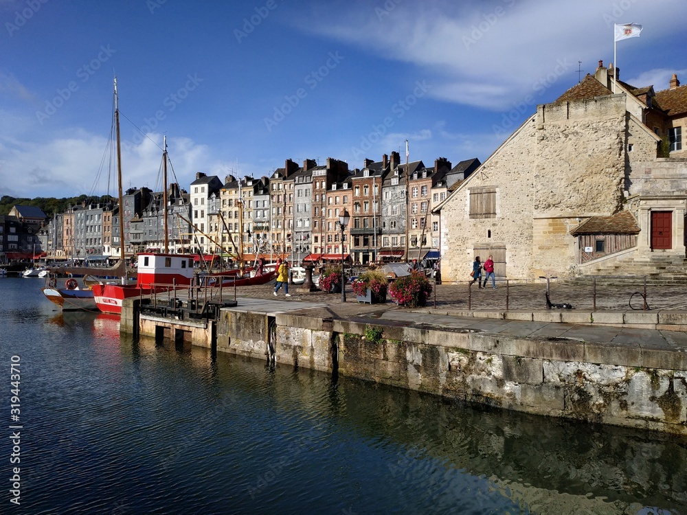 Ancient architecture of Normandy and France in Honfleur
