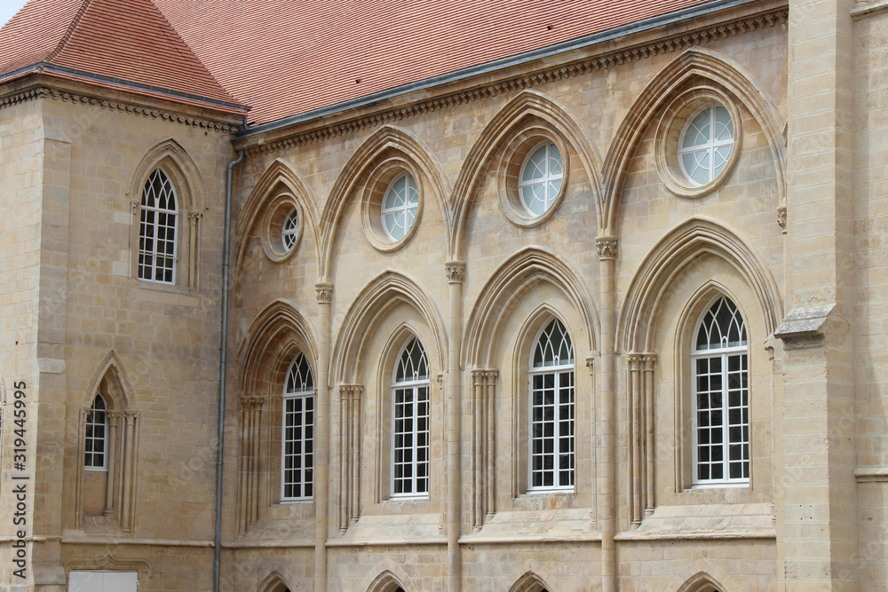 gothic building (ducal palace) in caen in normandy (france)