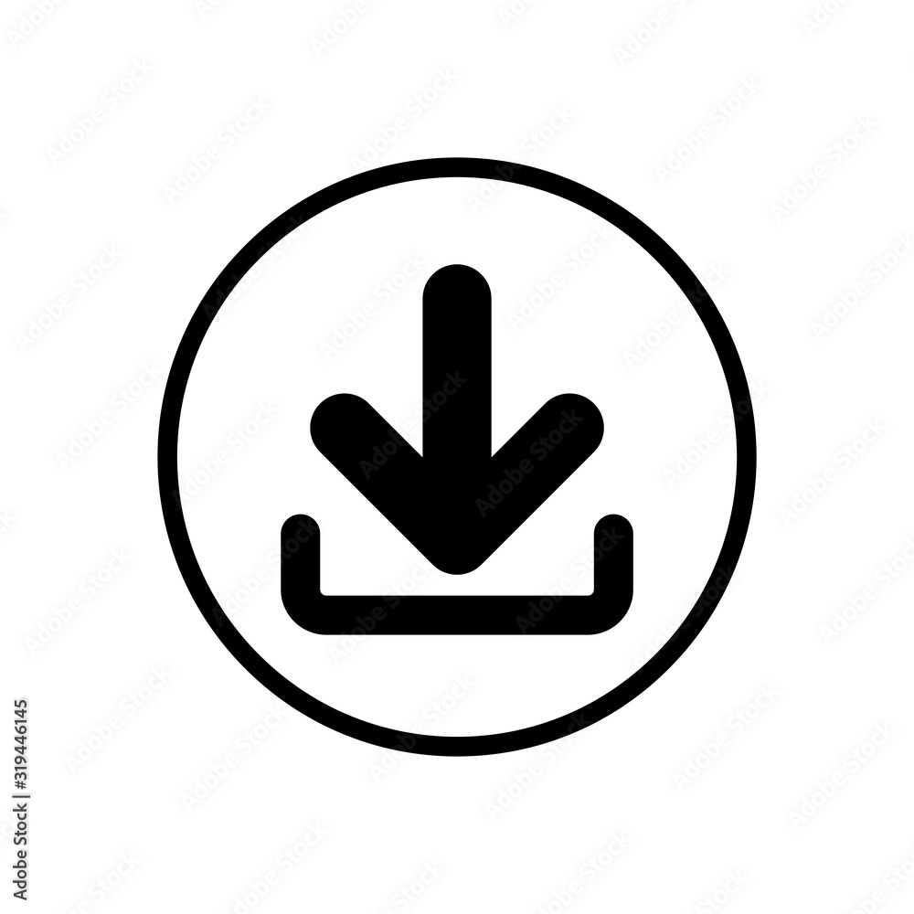 Download vector icon, install symbol. Modern, simple flat vector illustration for web site or mobile app Download vector icon, install symbol. Modern, simple flat vector illustration for web site or mobile app