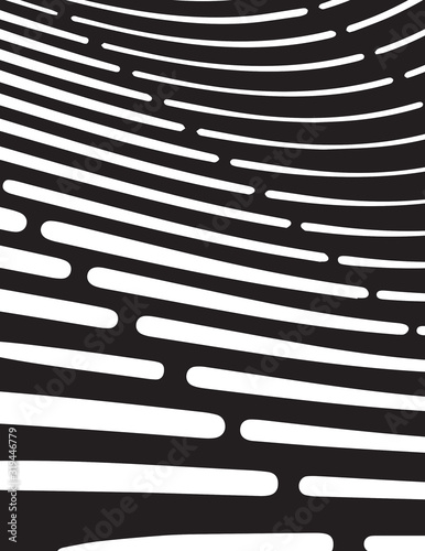 Seamless stripe line horizontal design black and white pattern. Print Shining white stripes on a black background