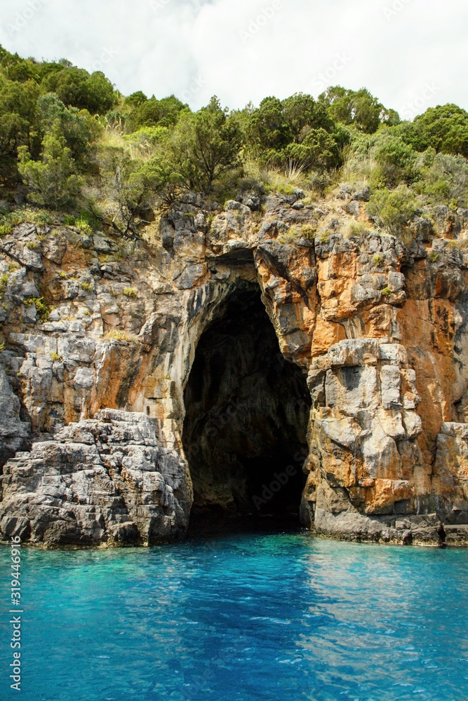 Pozzallo caves near Camerota from the sea