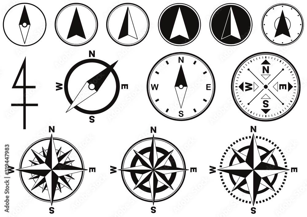 方位磁石 Stock Vector Adobe Stock