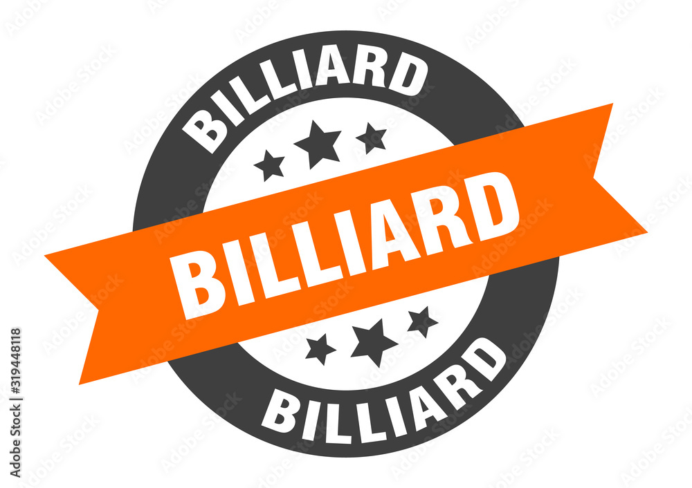 Fototapeta premium billiard sign. billiard round ribbon sticker. billiard tag