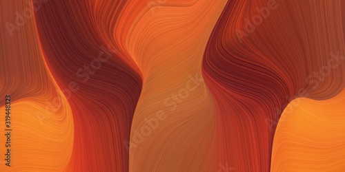 liquid modern graphic style with modern waves background illustration with saddle brown, coral and coffee color