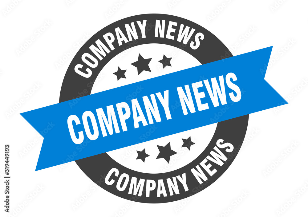 Fototapeta premium company news sign. company news round ribbon sticker. company news tag