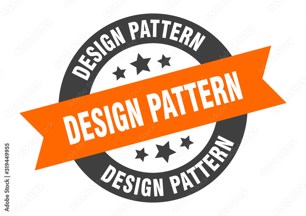 Fototapeta premium design pattern sign. design pattern round ribbon sticker. design pattern tag