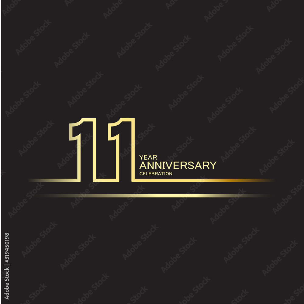 11 Year Anniversary Vector Template Design Illustration 11 Year Anniversary Vector Template Design Illustration