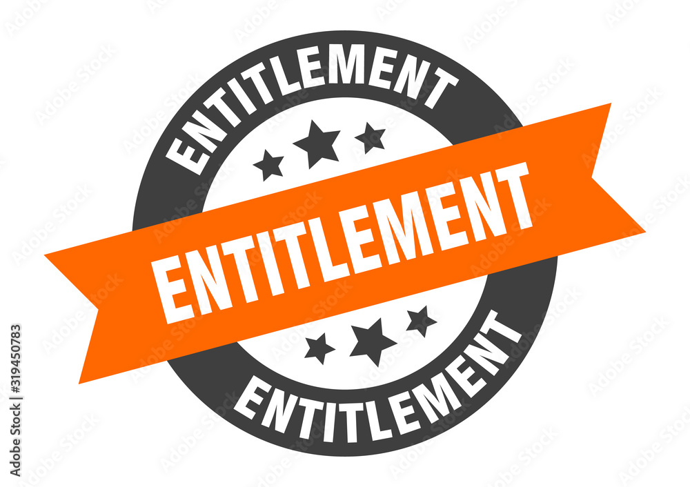 Obraz premium entitlement sign. entitlement round ribbon sticker. entitlement tag