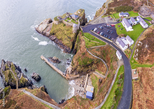 Aerial view of Fort Dunree and Lighthouse, Inishowen Peninsula - County Donegal, Ireland photo