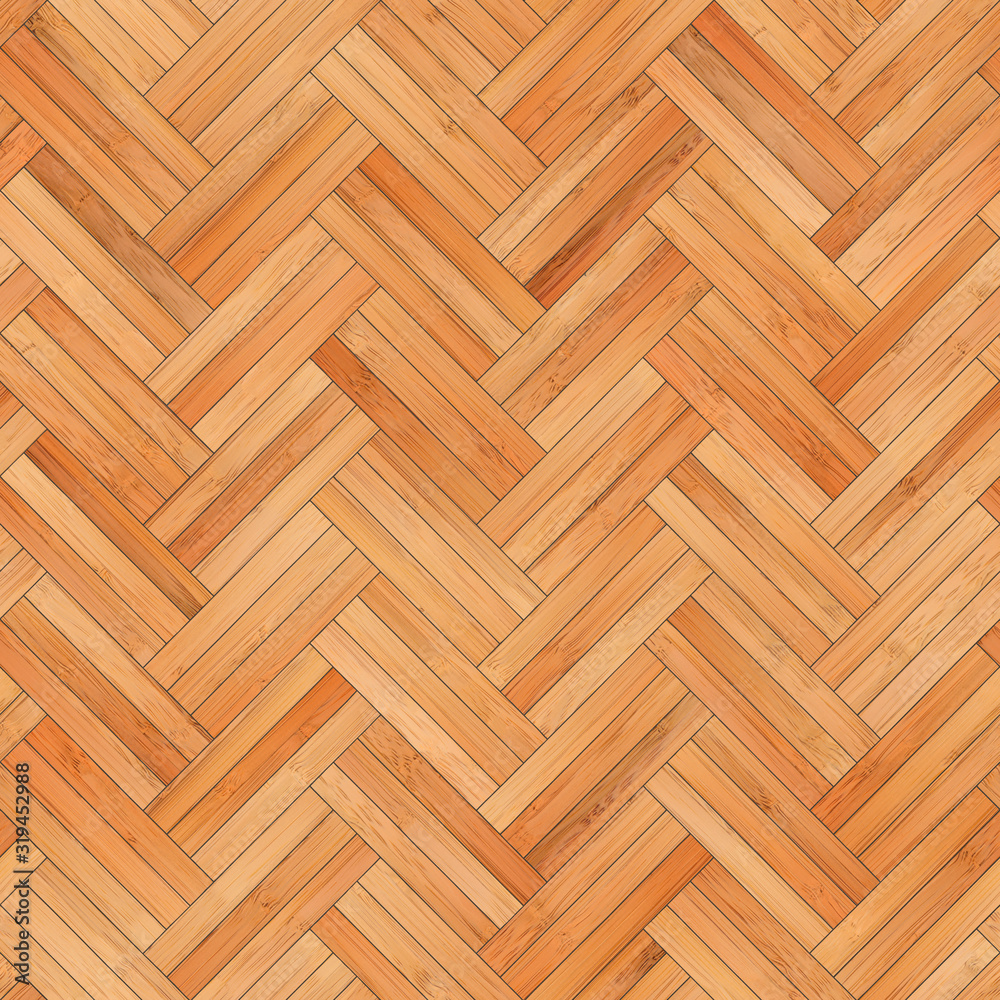 Seamless wood parquet texture herringbone sand color