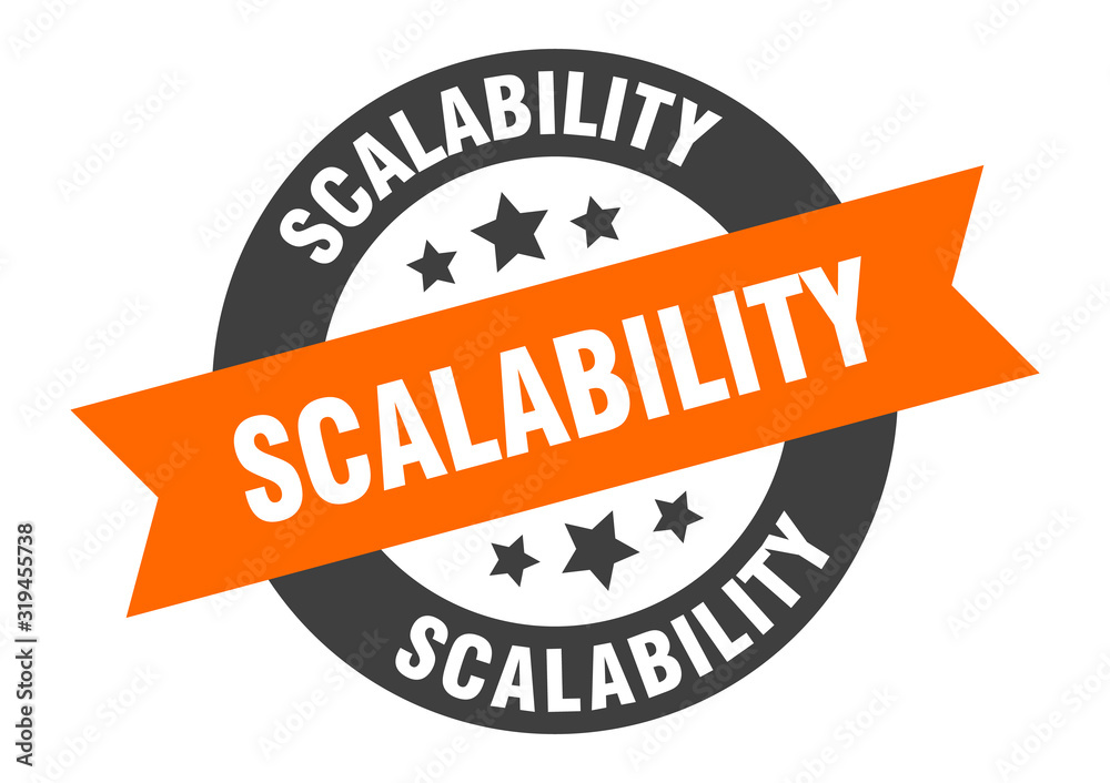 Fototapeta premium scalability sign. scalability round ribbon sticker. scalability tag