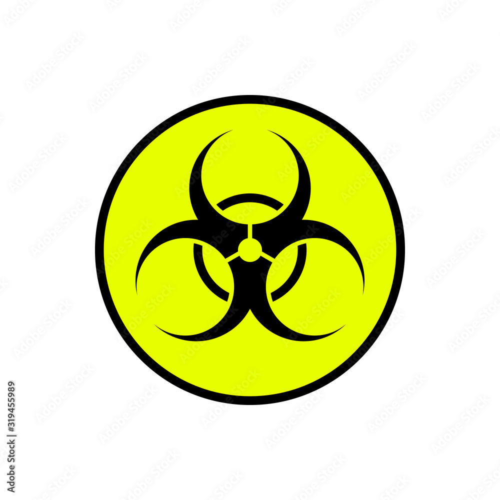 Biohazard, sign of toxic and chemical hazard. Isolated on white background. Vector illustration, EPS 10. Biohazard, sign of toxic and chemical hazard. Isolated on white background. Vector illustration, EPS 10.