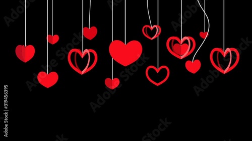 loves with hearts in a flat style, love valentine background