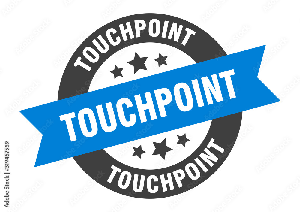 Obraz premium touchpoint sign. touchpoint round ribbon sticker. touchpoint tag