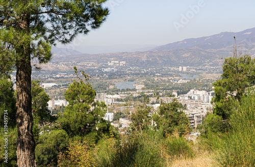 View  from the monument Chronicle of Georgia to the Tbilisi city in Georgia photo