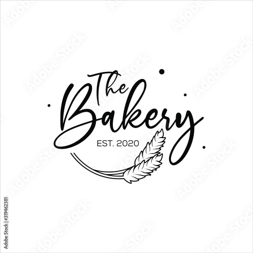 Food logo Bakery and pastry vector graphic template