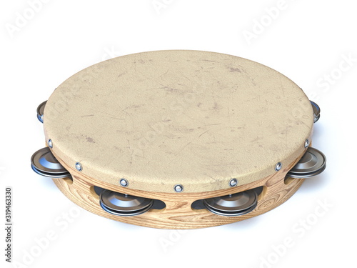 Photo Wooden tambourine 3D