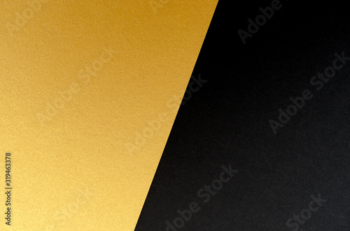 Yellow and black paper texture background. Place for text. Two tones. Background for presentation.