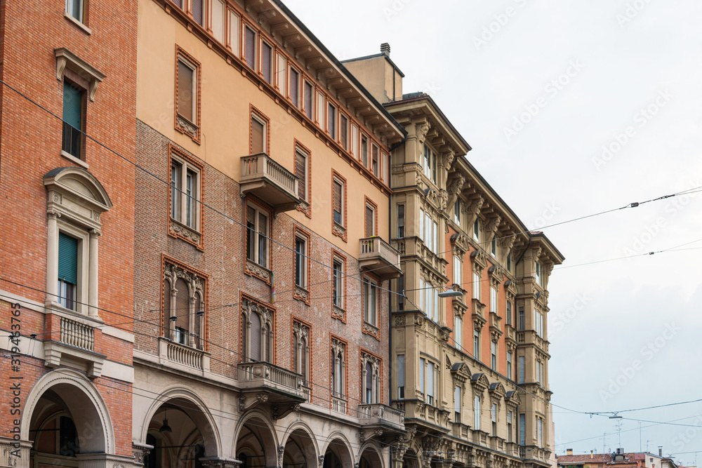 MILAN, ITALY - May 29, 2018: antique city building in Milan, italy.