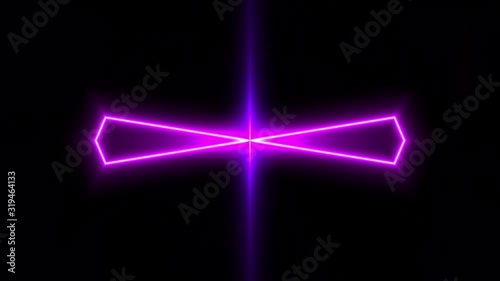 Wallpaper Mural Abstract Retro cyberpunk Sci-Fi Neon bright lens flare colored on black background. Pattern laser show colorful design for banners advertising technologies. Retro style of the 80s Torontodigital.ca