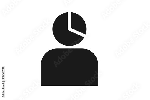 black investor icon. concept of banking market, shareholder icon, sponsor cash, business man icon, banker icon