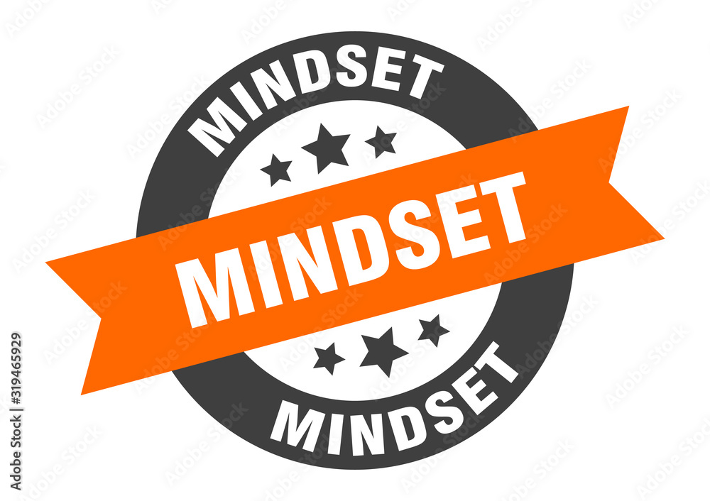 Fototapeta premium mindset sign. mindset round ribbon sticker. mindset tag