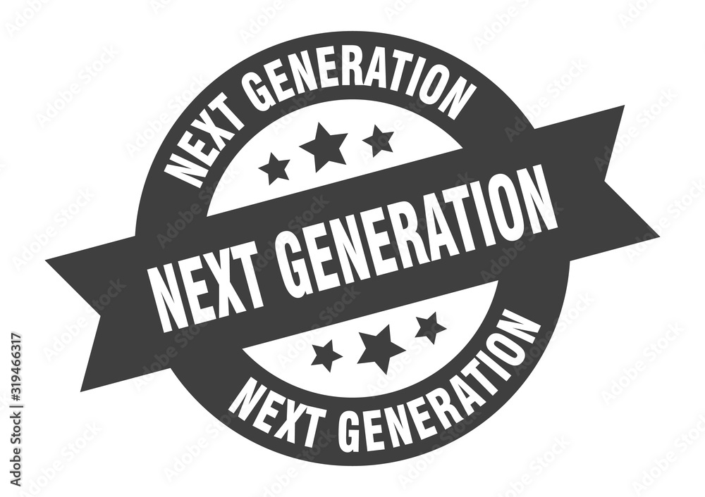 Fototapeta premium next generation sign. next generation round ribbon sticker. next generation tag
