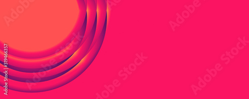 curve pink geometric banner background
