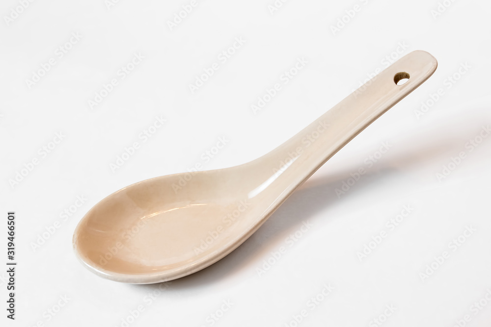Ceramic spoon isolated. Ceramic spoon isolated.