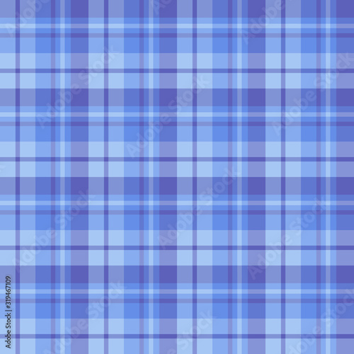 Seamless pattern in excellent discreet blue colors for plaid, fabric, textile, clothes, tablecloth and other things. Vector image.