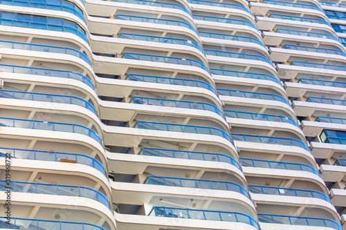 Windows of a multi-storey building