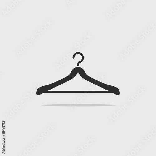 Clothes hanger simple black icon vector illustration