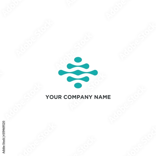 Abstract molecular structures logo template