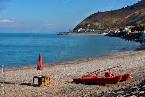 Fototapeta Naklejka Na Ścianę i Meble -  beach of Amantea Calabria Italy