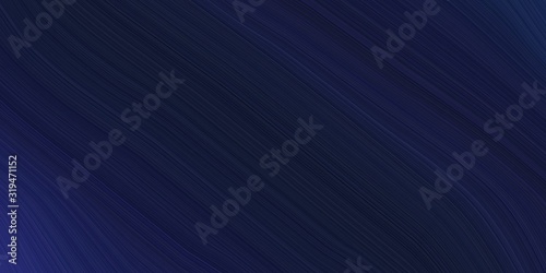 artistic flowing art with modern curvy waves background design with very dark blue, midnight blue and very dark violet color