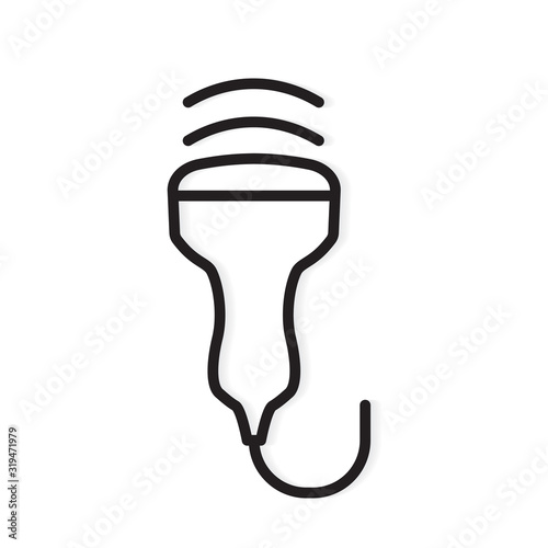ultrasound diagnosis icon- vector illustration