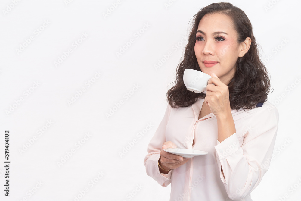 The girl and her favorite coffee