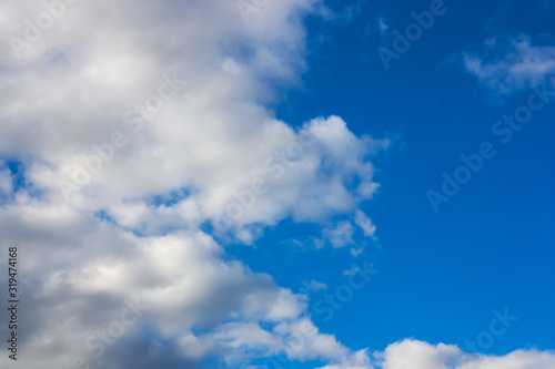 Image of a sky with clearings and clouds. There is room for texts, copy space