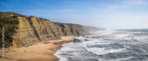 Beautiful shot of a seashore in Sintra-Cascais Natural Park, Colares, Portugal