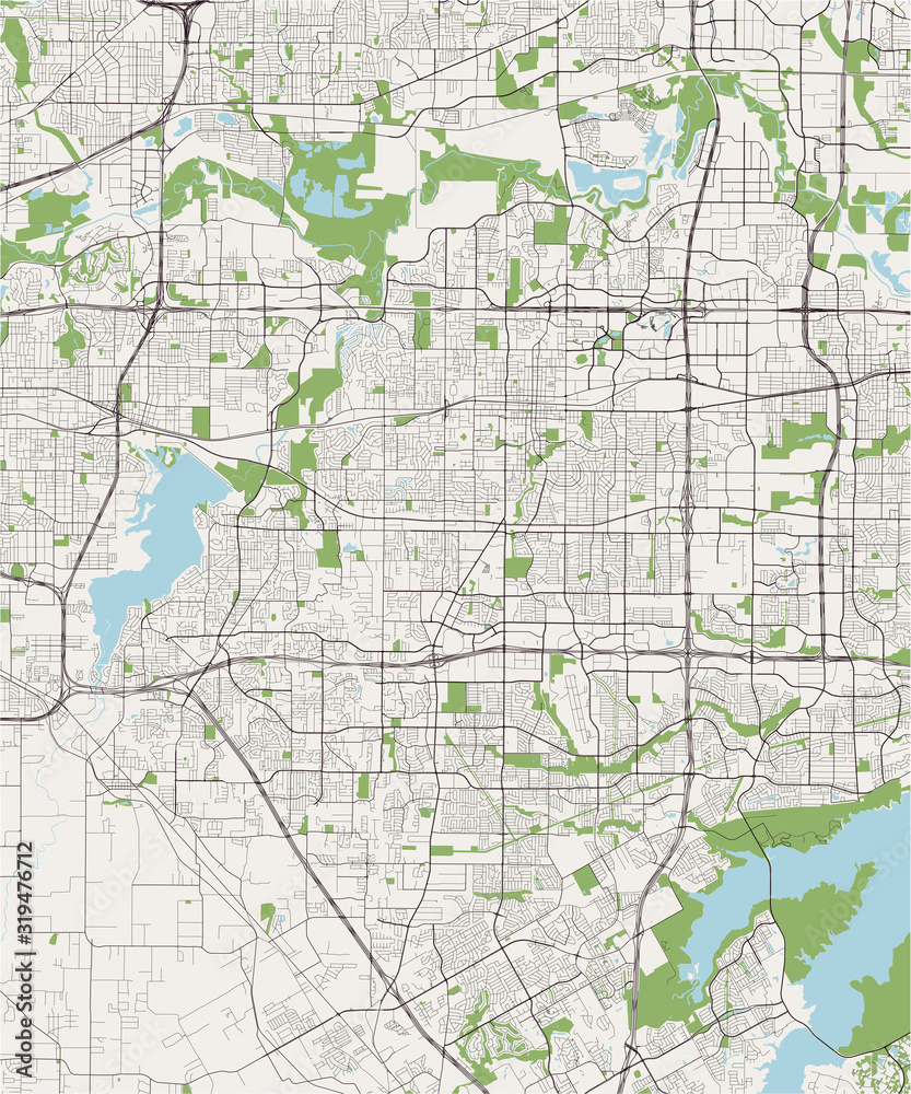map of the city of Arlington, Virginia, USA