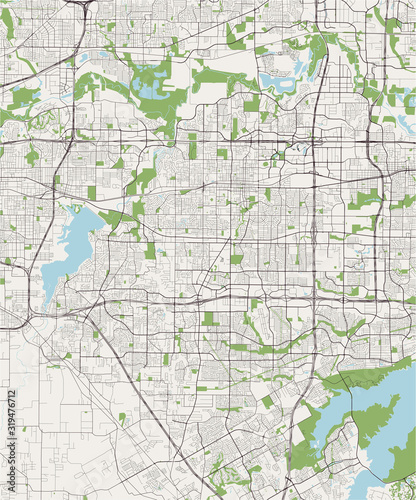 map of the city of Arlington  Virginia  USA