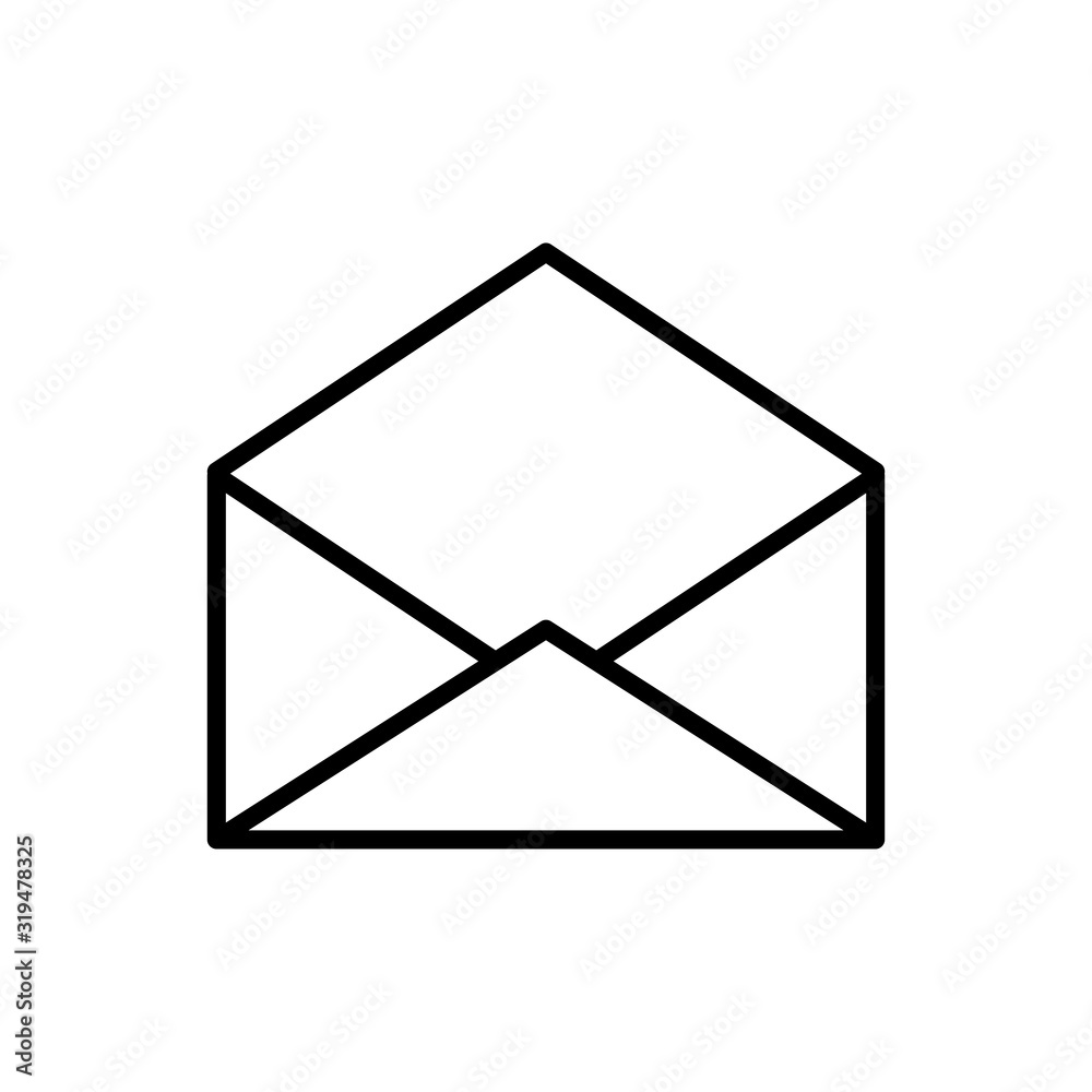 Envelope icon vector sign and symbol on trendy design