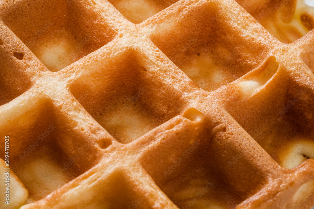 ワッフル Waffles of Dutch, French and Belgian foods